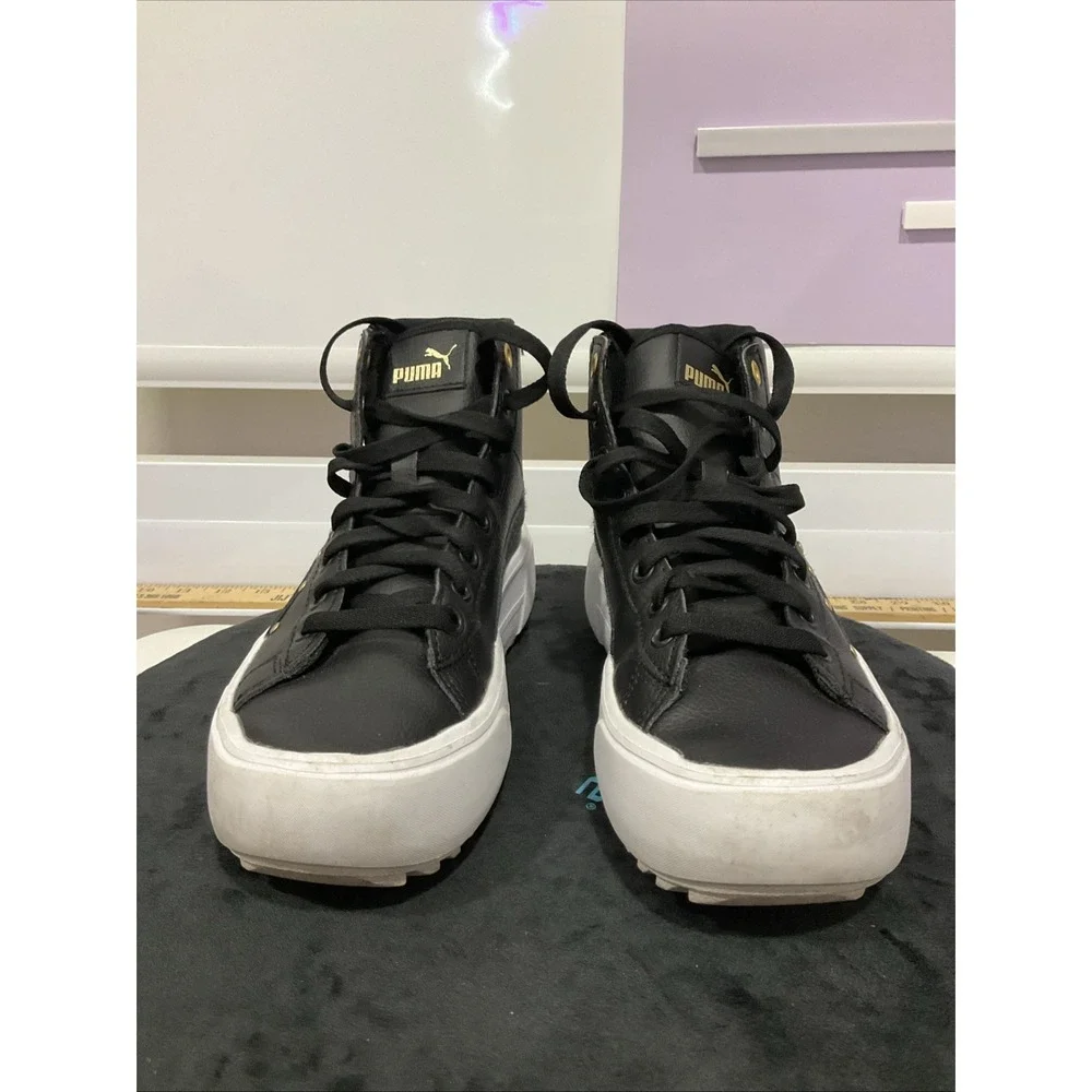Size 4 - PUMA Future Rider x Peanuts Black Hi top Leather Platform 390483-01